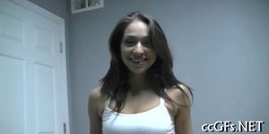 Teen chick sucks and rides cock