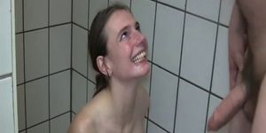 Perverted teen fisting and piss drinking