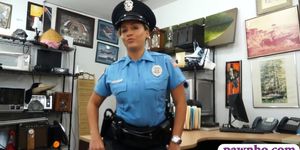 Big butt and big boobs police officer pounded by pawn g