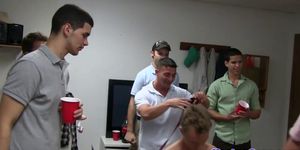 Straight frat pledgers assfucked by stripper