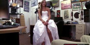 A beautiful bride fuck in the office