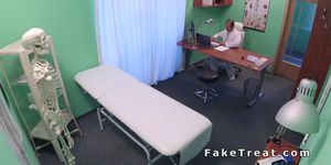 Redhead teen fucks doctor in fake hospital