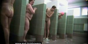 naked housewives spied in public shower