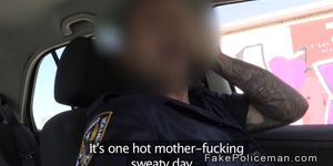 Fake cop anal fucks busty blonde pov
