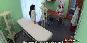 Doctor banging student nurse