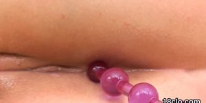 Kissable nympho is gaping juicy vagina in closeup and h