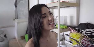Kiley Jays mouth stuffed with a fat cock to suck on
