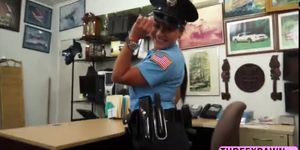 Naughty Police officer gets paid to suck and gets fucke