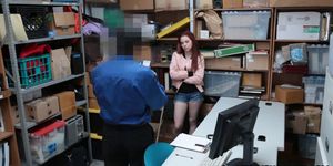 Emo teen steals from her work and gets caught by securi