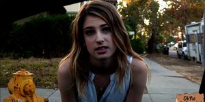 Sexy teen Kristen Scott fuck by a stranger in the car