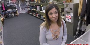 Perky tits woman drilled by pawn keeper at the pawnshop