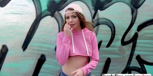 Teen Alexa Blake gets pounded hard by dude with a big d