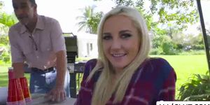 Blonde Jade Amber gets her cute pussy banged by Bambino