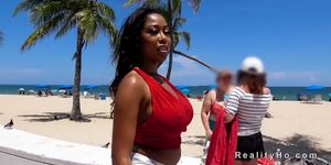 Monster tits and booty ebony gets plowed