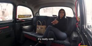 Latina Canela Skin gives an expert blowjob in the taxi