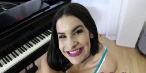 Pov teen latina blows piano tutor