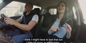 Milf examiner fucks in driving school car
