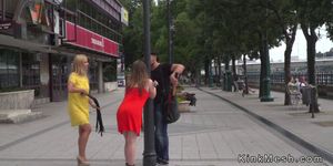 Big ass slave whipped in public