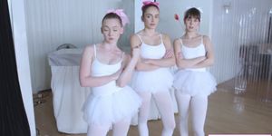 Teen ballerinas gets their pussy fucked by fake instruc
