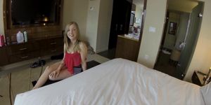 European POV babe strips and gets fucked