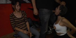 Euro slave anal fucked at night club
