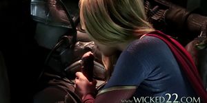 Super girl deep anal banged by monster as a parody of S