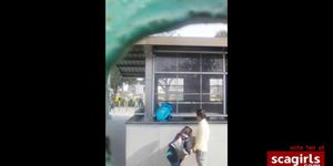 Desi bangalore outdoor blowjob to a stranger