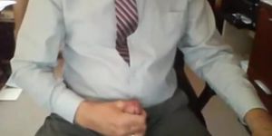 Grandpa in Suit Masturbating