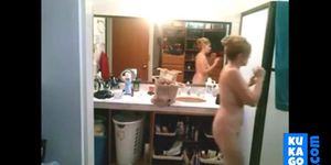 milf changing and shower  cam