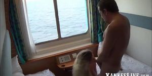 Doggy fucking MILF gf and give her a facial on cruise s
