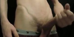 Big Young Cock and Balls Wank in Boxers