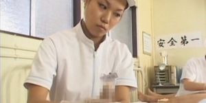 Sexy Japanese nurses giving BJs to horny patients