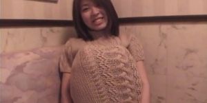 Innocent jap school babe flashing petite hairy cunt in 