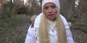 Pulled amateur euro blonde outdoor bj