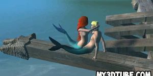 3D Little Mermaid Ariel getting fucked underwater
