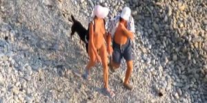 Couple fucked on beach in various positions