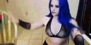 Gothic Chick Deepthroats and facefucks her bbc