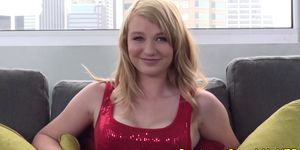 Casting couch x blonde riding hard meat