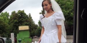 Sexy bride Amirah gets banged by a big cock stranger