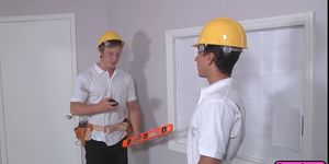 Hunk gay construction workers in hot ass pounding