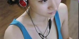 Hott Asian Girlfriend Strips And Teases on Webcam