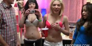 College dolls stripping to fuck at a party