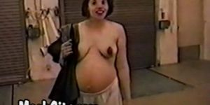 Pregnant and Naked in public.