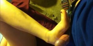 Wife face fuck+masturbation while being called whore