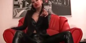 goth girl in black leggings