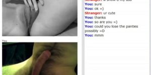 Cute girl plays with me on omegle webcam