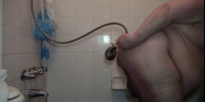Fat guy in the shower #2