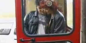 Hj in phone booth