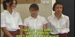 3 russian schoolgirls caned