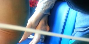 best feet ever on train